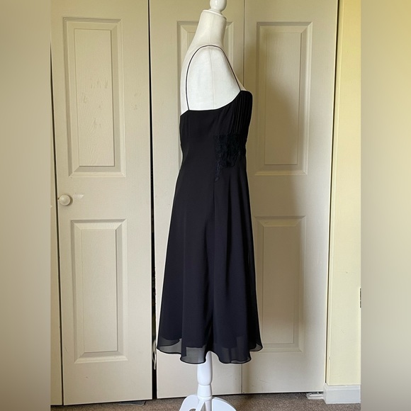 Liz Claiborne Dresses size 10 black rouched bodice with spaghetti straps - Picture 6 of 10